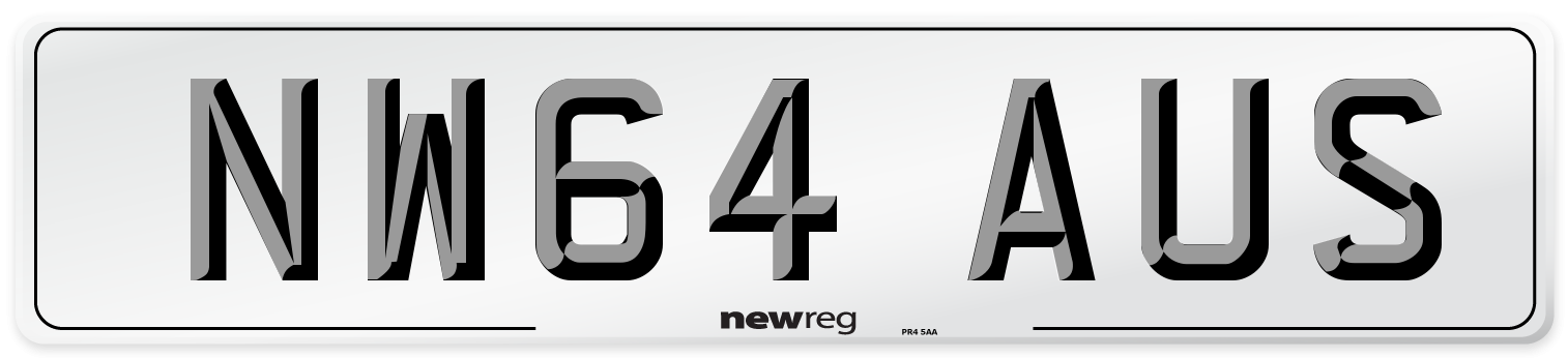 NW64 AUS Number Plate from New Reg